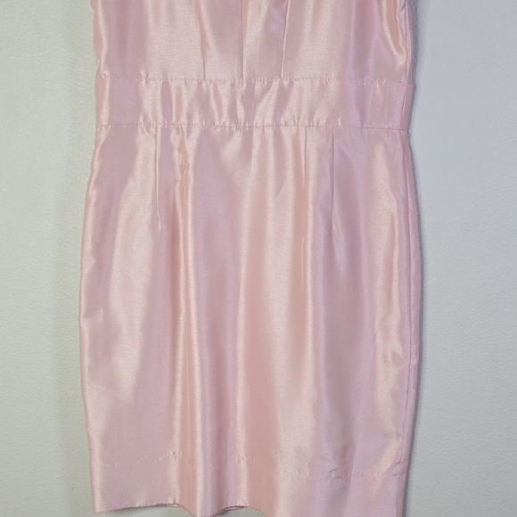 Just...Taylor Pink Sheath Midi Dress Plunge Neckline Size 12 - Picture 10 of 10